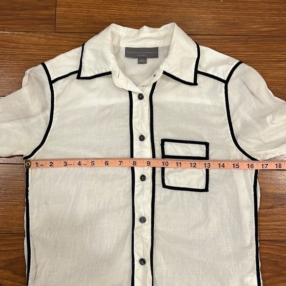 Proenza Schouler for Target White Black Piping Shirt - Picture 14 of 16